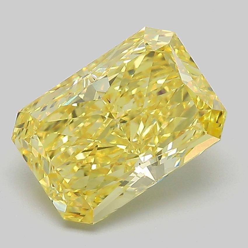 3.05 Ct. Fancy Vivid Yellow Radiant Lab Grown Diamond