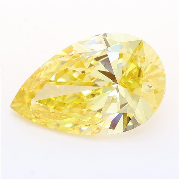 10.57 Ct. Fancy Yellow Pear Lab Grown Diamond