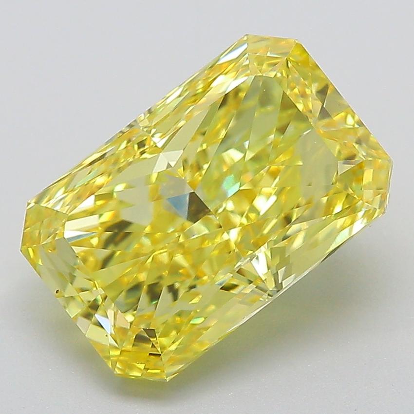 4.02 Ct. Fancy Vivid  Yellow Radiant Lab Grown Diamond