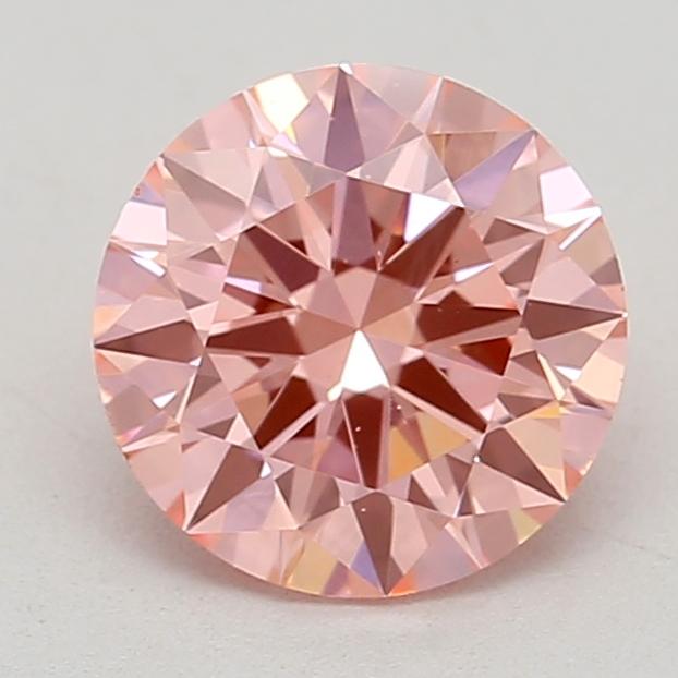 0.71 Ct. Fancy Vivid Pink Round Lab Grown Diamond