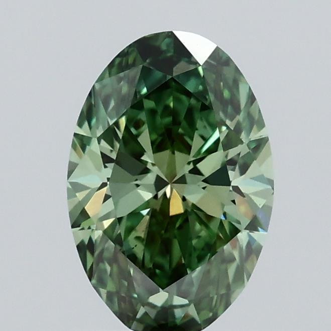 1.05 Ct. Fancy Vivid Green Oval Lab Grown Diamond