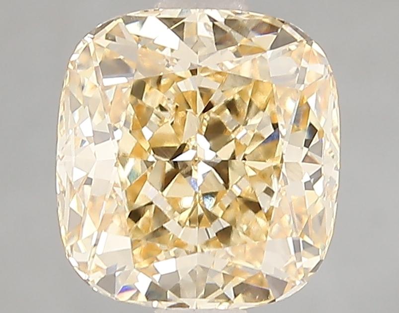 3.03 Ct. Fancy Intense Yellow Cushion Lab Grown Diamond