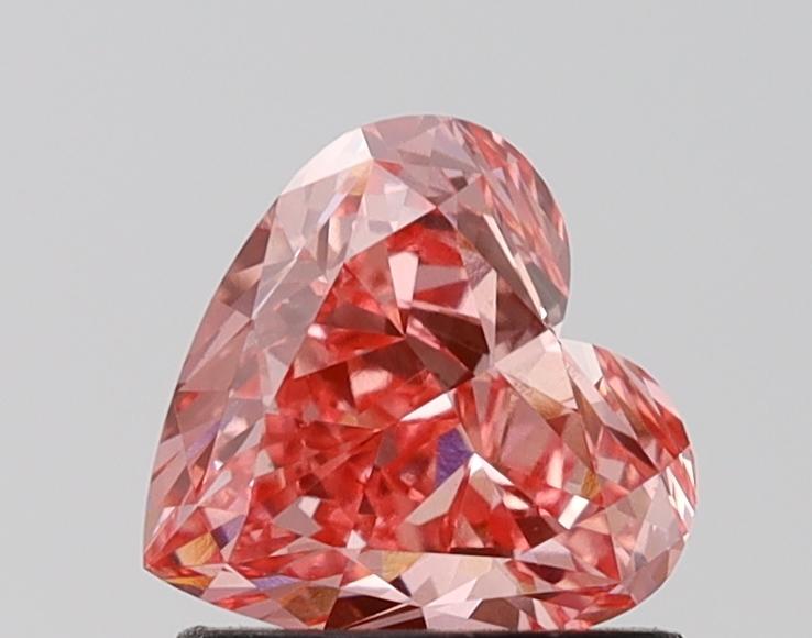 1.54 Ct. Fancy Vivid Pink Heart Lab Grown Diamond