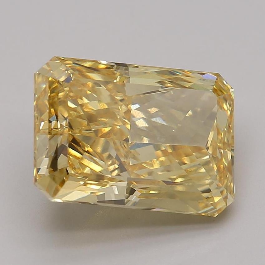 5.92 Ct. Fancy Vivid Yellow Radiant Lab Grown Diamond