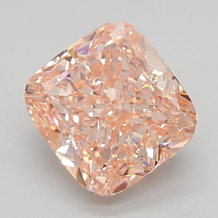 4.01 Ct. Fancy Vivid Pink Cushion Lab Grown Diamond