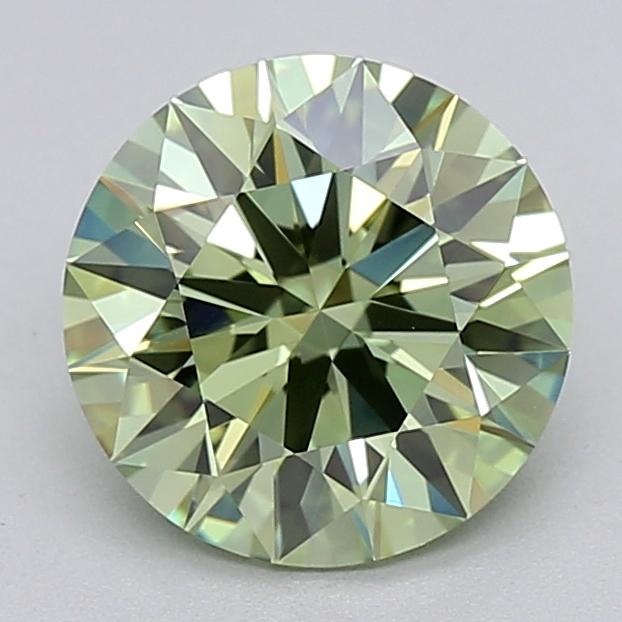 2.00 Ct. Fancy Vivid  Green Round Lab Grown Diamond