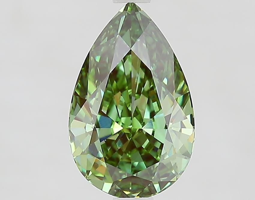 2.09 Ct. Fancy Vivid Green Pear Lab Grown Diamond