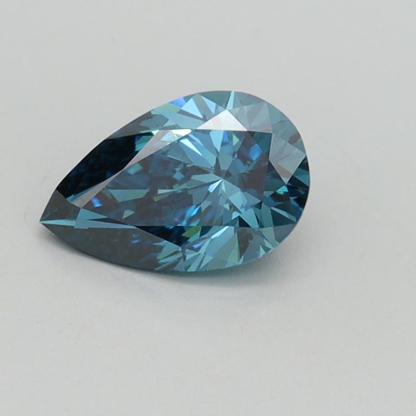 0.69 Ct. Fancy Vivid Blue Pear Lab Grown Diamond