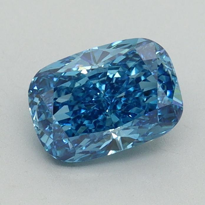 1.02 Ct. Fancy Vivid Blue Cushion Lab Grown Diamond