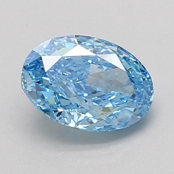 1.09 Ct. Fancy Vivid Blue Oval Lab Grown Diamond