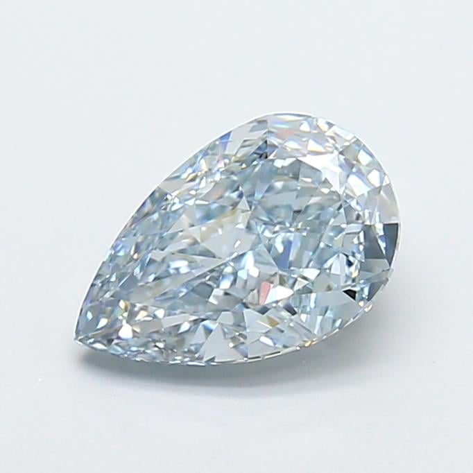 2.05 Ct. Fancy Intense  Blue Pear Lab Grown Diamond
