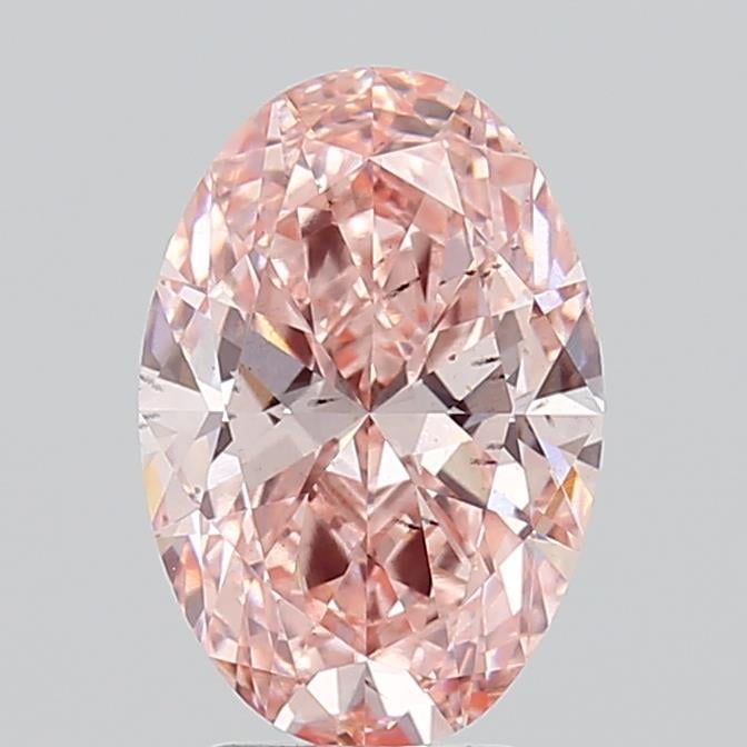 3.06 Ct. Fancy Vivid  Pink Oval Lab Grown Diamond