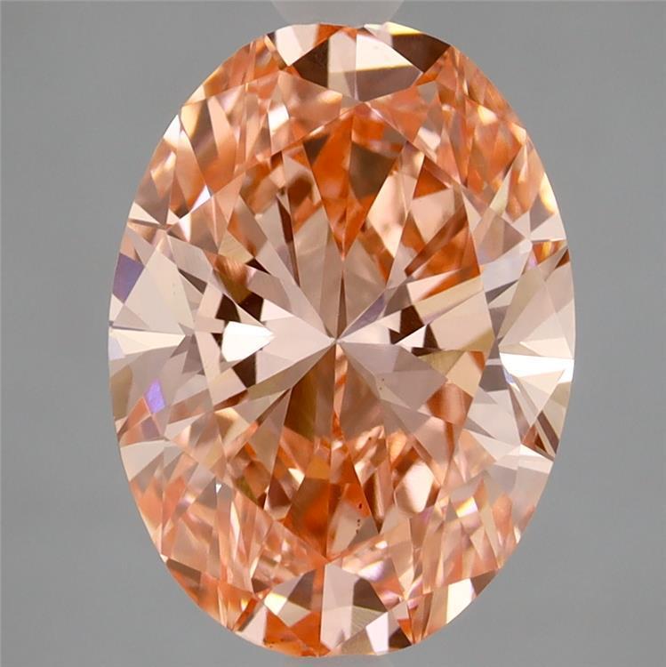 3.02 Ct. Fancy Vivid  Pink Oval Lab Grown Diamond