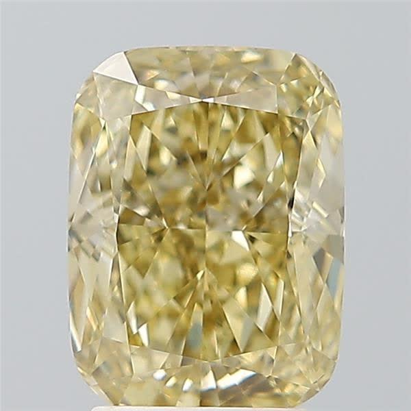 3.02 Ct. Fancy Yellow Cushion Lab Grown Diamond
