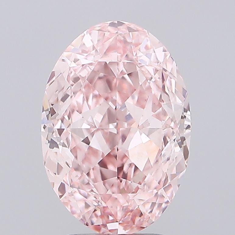 4.53 Ct. Fancy Vivid Pink Oval Lab Grown Diamond
