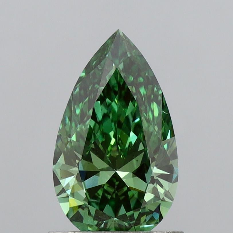 0.96 Ct. Fancy Vivid Green Pear Lab Grown Diamond