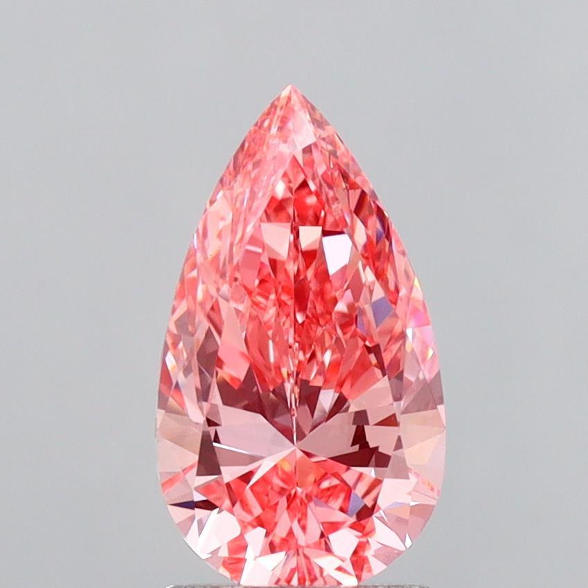 2.01 Ct. Fancy Vivid Pink Pear Lab Grown Diamond