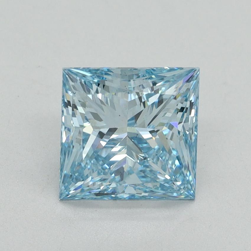 1.61 Ct. Fancy Vivid Blue Princess Lab Grown Diamond