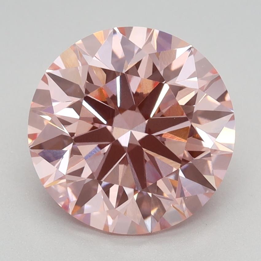 2.26 Ct. Fancy Vivid Pink Round Lab Grown Diamond