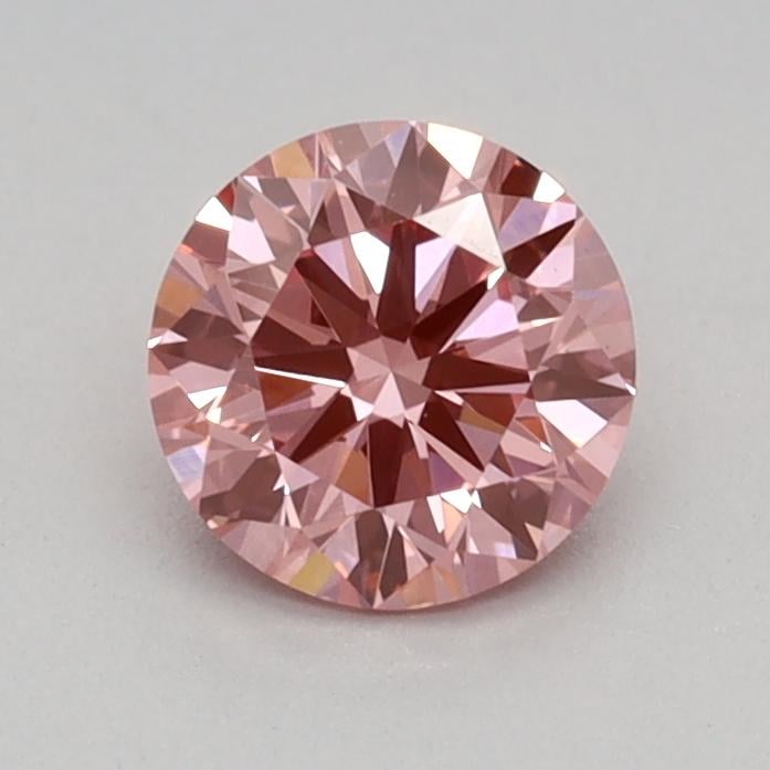 0.40 Ct. Fancy Vivid Pink Round Lab Grown Diamond