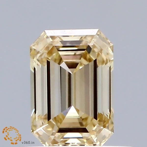 0.62 Ct. Fancy Light Brownish Yellow Emerald Lab Grown Diamond