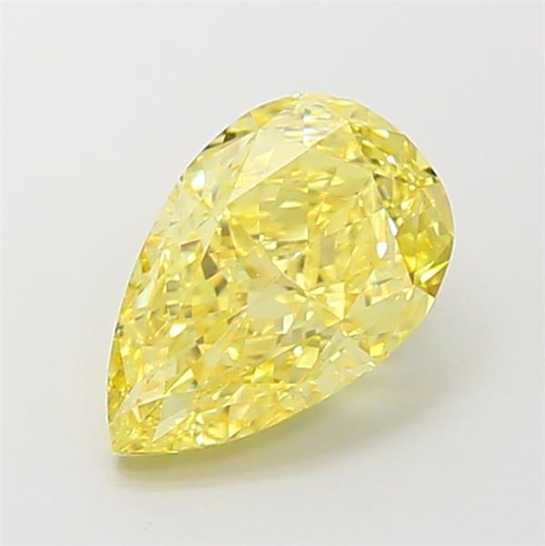 2.09 Ct. Fancy Vivid Yellow Pear Lab Grown Diamond