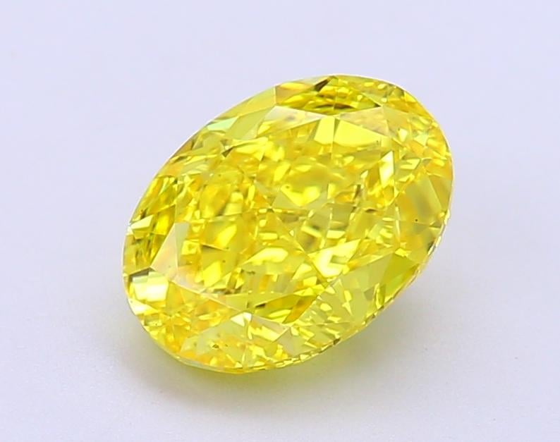 2.09 Ct. Fancy Vivid Yellow Oval Lab Grown Diamond