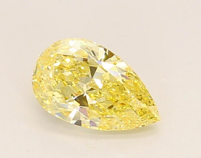 0.66 Ct. Fancy Vivid Yellow Pear Lab Grown Diamond
