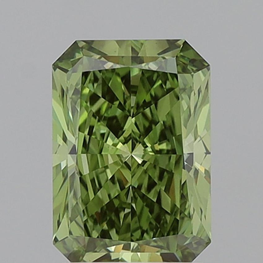 2.06 Ct. Fancy Vivid Green Radiant Lab Grown Diamond
