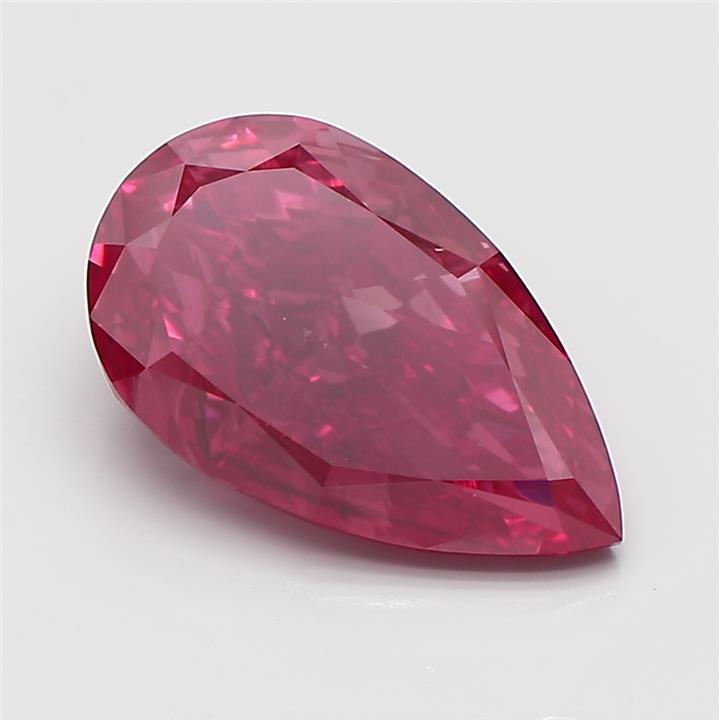 4.05 Ct. Fancy Vivid  Pink Pear Lab Grown Diamond