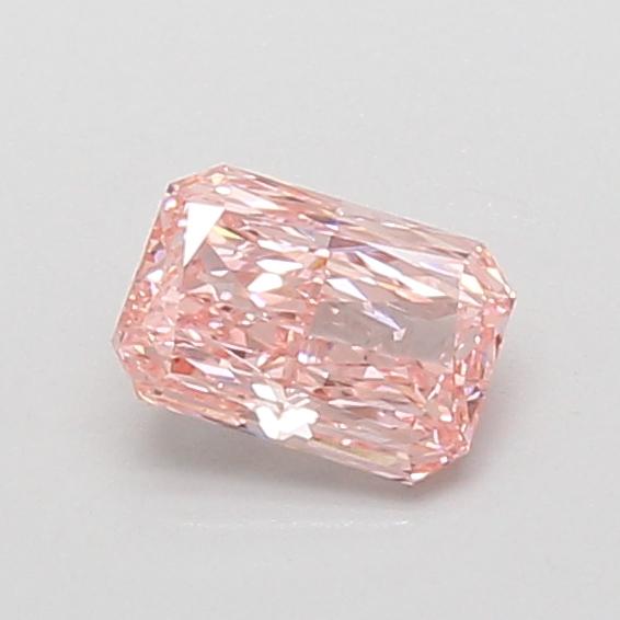 0.57 Ct. Fancy Vivid Pink Radiant Lab Grown Diamond