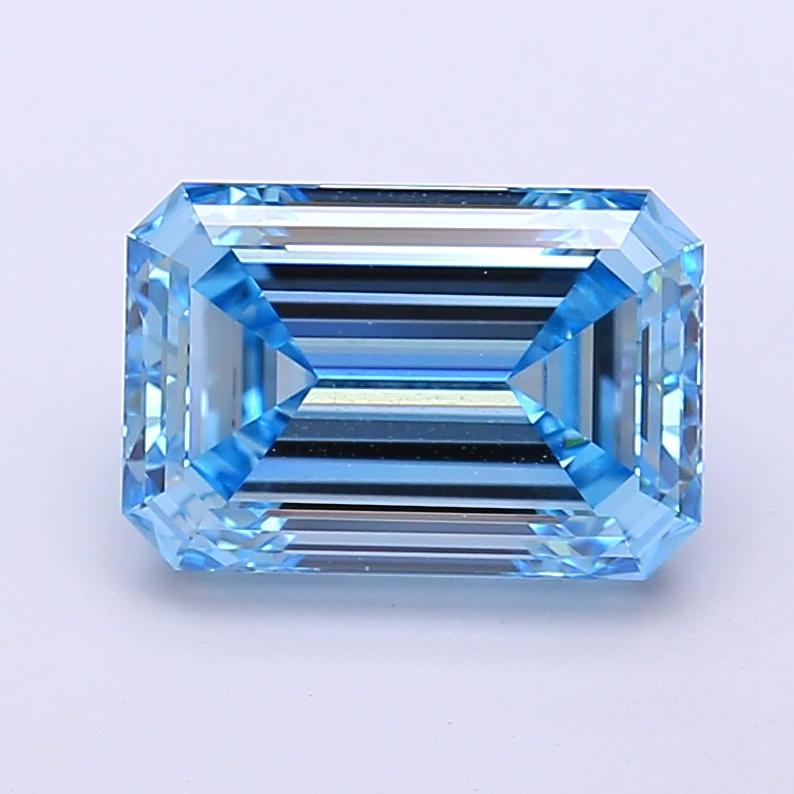 3.02 Ct. Fancy Vivid Blue Emerald Lab Grown Diamond