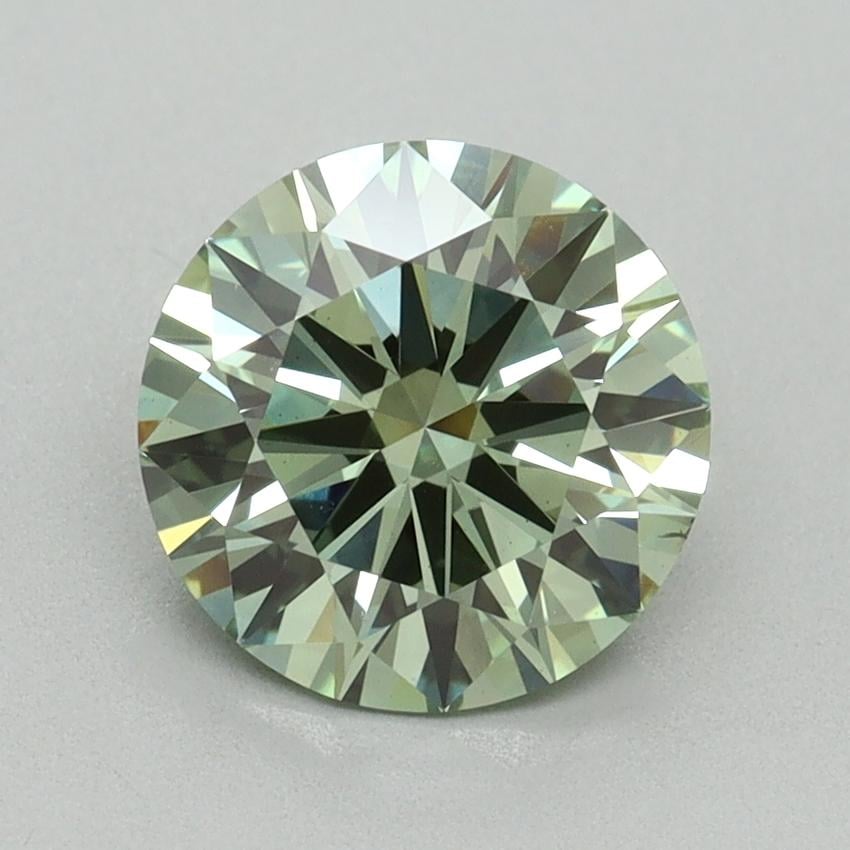 1.74 Ct. Fancy Vivid Green Round Lab Grown Diamond