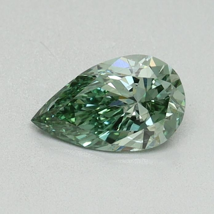 0.43 Ct. Fancy Vivid Green Pear Lab Grown Diamond