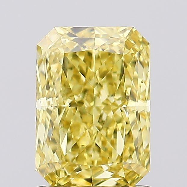 1.55 Ct. Fancy Vivid  Yellow Radiant Lab Grown Diamond