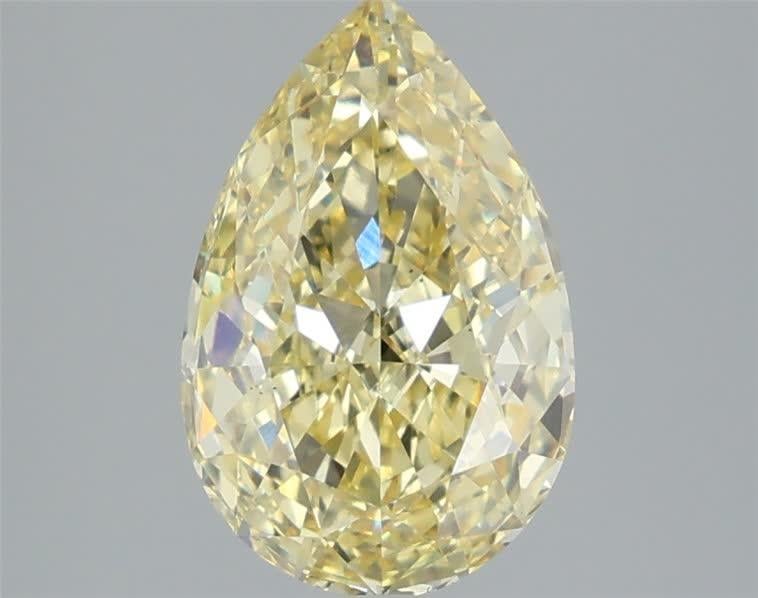 2.54 Ct. Fancy Intense Yellow Pear Lab Grown Diamond