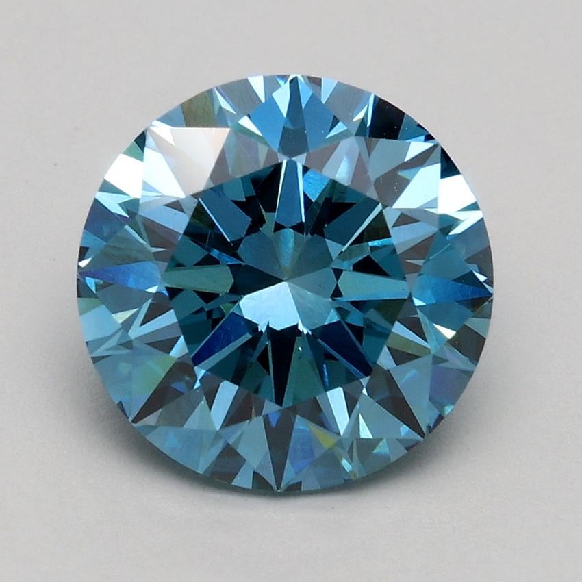 2.00 Ct. Fancy Vivid Blue Round Lab Grown Diamond