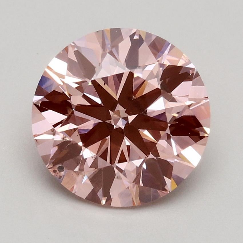 1.70 Ct. Fancy Intense Pink Round Lab Grown Diamond