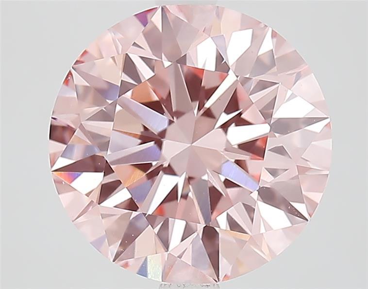 4.08 Ct. Fancy Intense  Pink Round Lab Grown Diamond