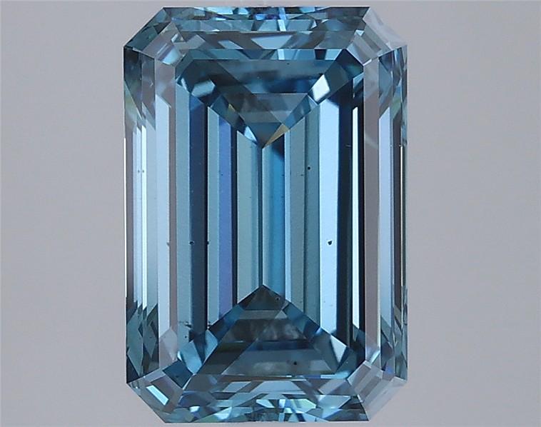 3.01 Ct. Fancy Vivid Blue Emerald Lab Grown Diamond