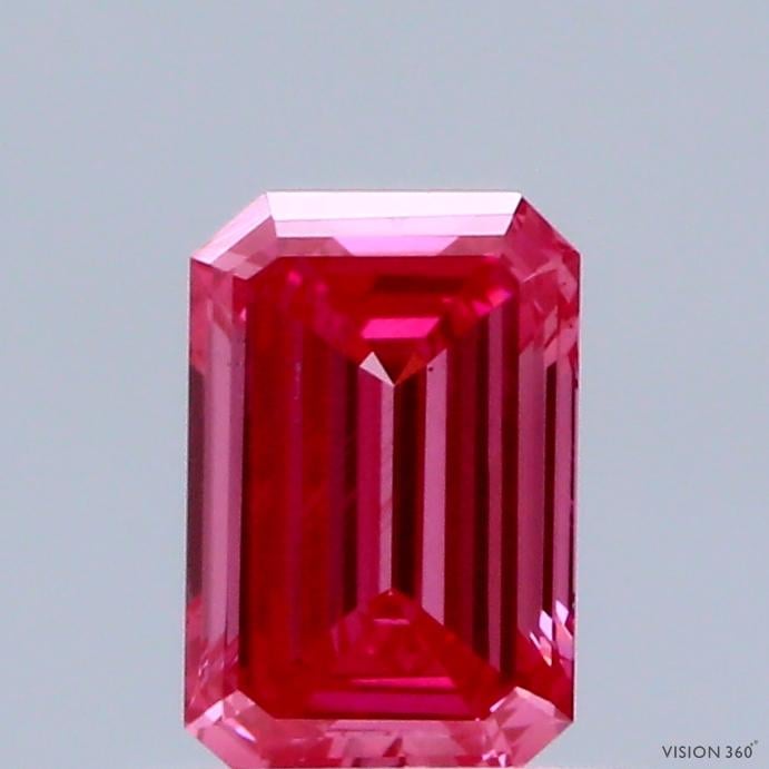0.63 Ct. Fancy Vivid Pink Emerald Lab Grown Diamond