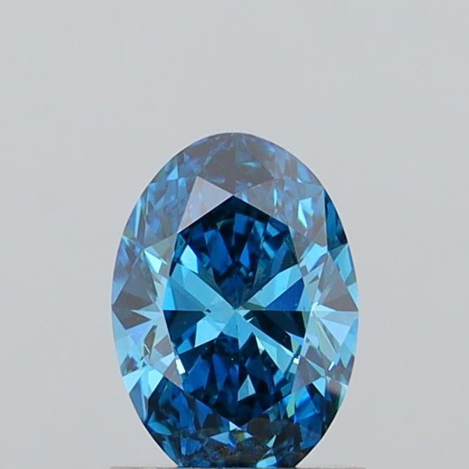 1.01 Ct. Fancy Vivid  Blue Oval Lab Grown Diamond