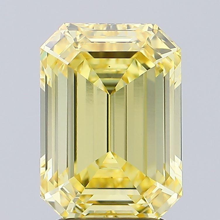 3.07 Ct. Fancy Vivid Yellow Emerald Lab Grown Diamond