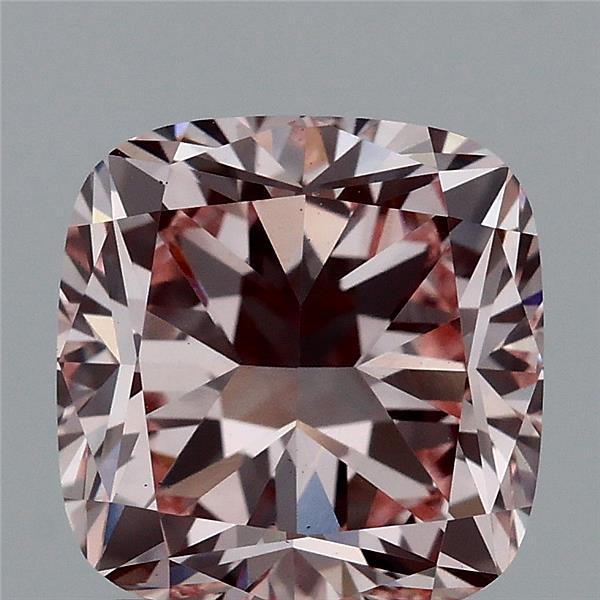 2.15 Ct. Fancy Intense Pink Cushion Lab Grown Diamond
