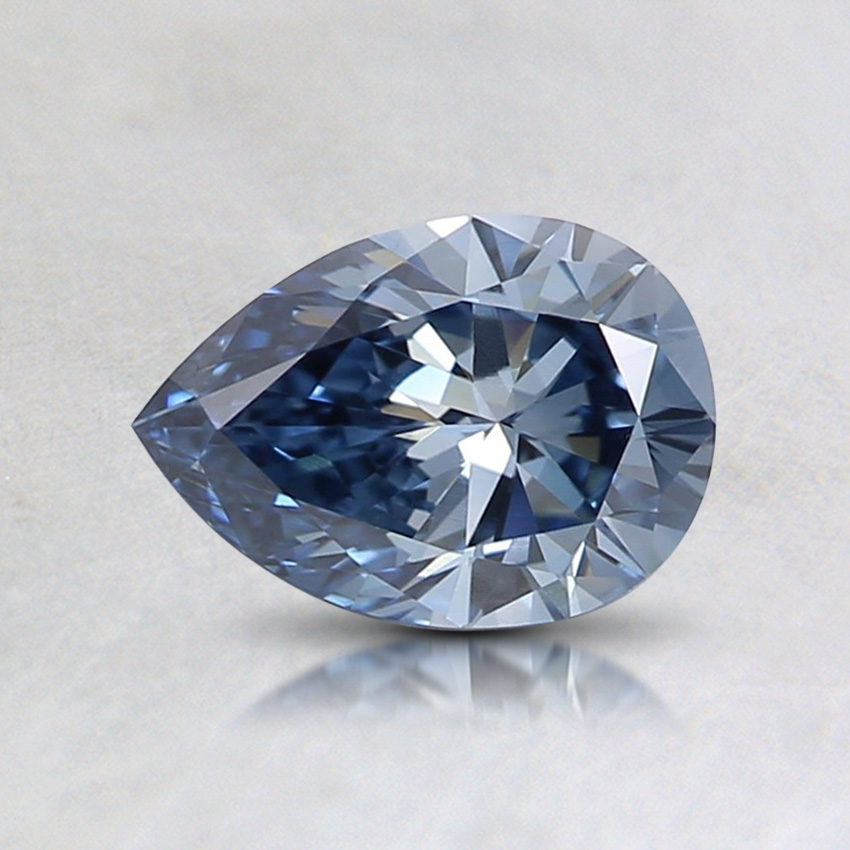 0.62 ct. Fancy Vivid Blue Pear Lab Grown Diamond