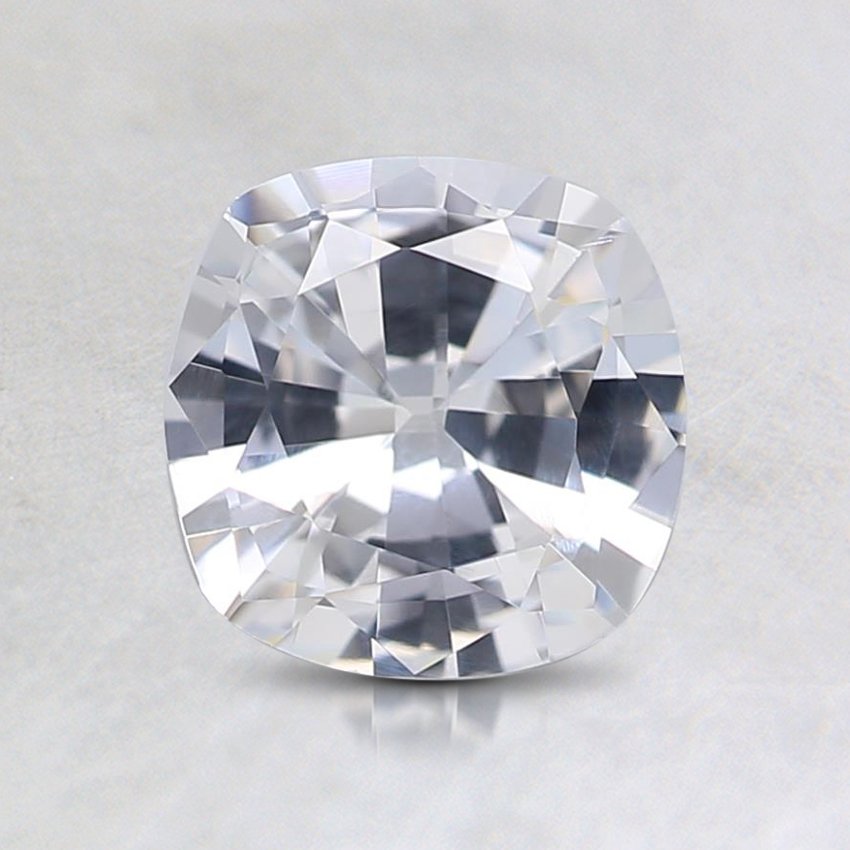 6.3mm White Cushion Sapphire
