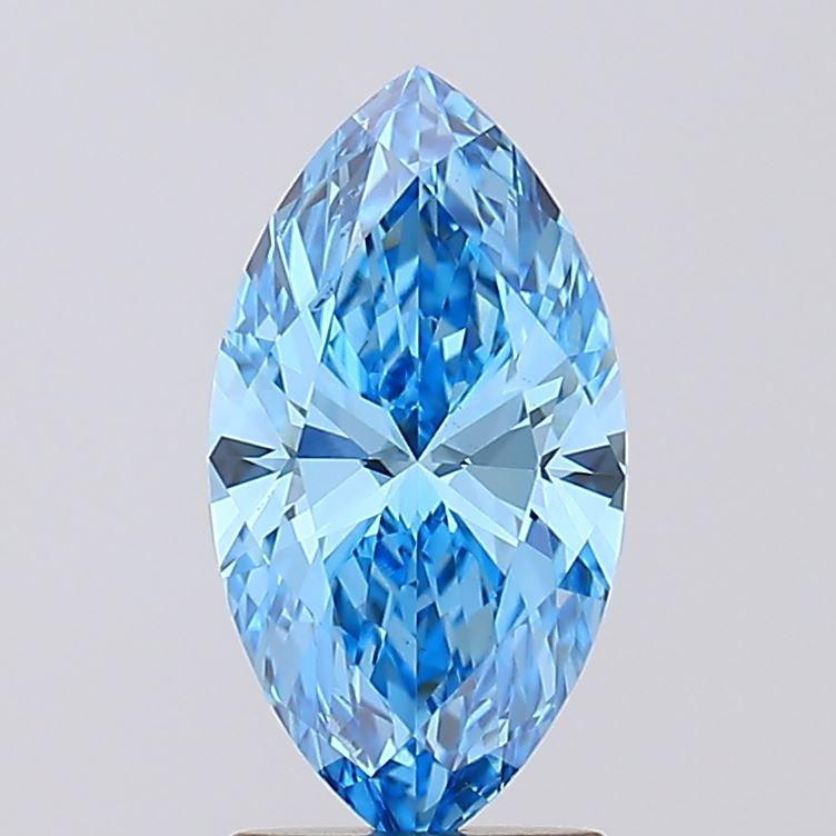 2.01 Ct. Fancy Vivid Blue Marquise Lab Grown Diamond