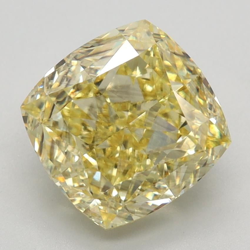 3.56 Ct. Fancy Intense Yellow Cushion Lab Grown Diamond