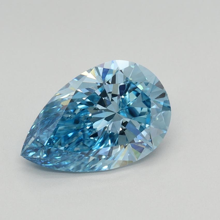 1.70 Ct. Fancy Vivid Blue Pear Lab Grown Diamond