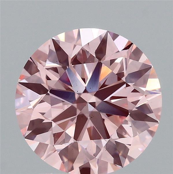 2.51 Ct. Fancy Vivid Pink Round Lab Grown Diamond